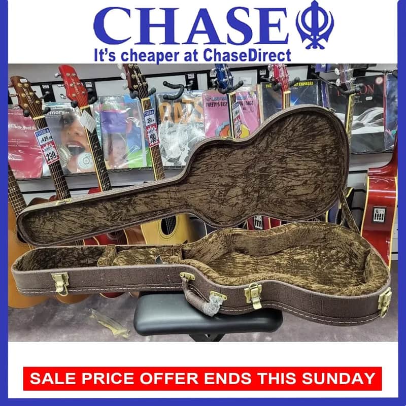 Chase Deluxe Electric Guitar Hard Case ~Hard Shell Wood Case for Electric Guitar image 1