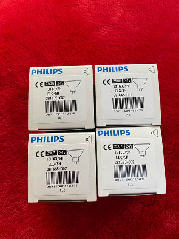 250w 24v Philips ELC/5H halogen dish lamp x 4 image 1