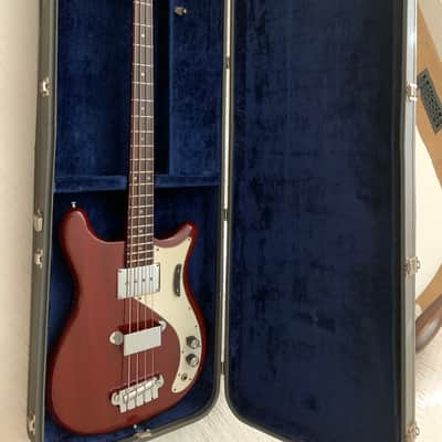 Vintage 1960’s Epiphone Newport Short Scale Bass Hardshell Case Gray Tolex Blue Interior CASE ONLY Extremely Rare image 21