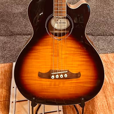 Fender FA-450CE 4-String Maple / Mahogany Acoustic Bass with Laurel Fretboard 2019 - 3-Tone Sunburst image 1