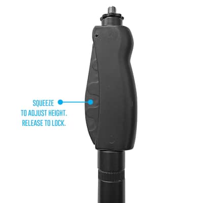 One Hand Microphone Stand With Weighted Heavy Round Base And Quick Grip Height Adjustment - Telescoping Mic Boom Arm Included. Tall Microphone Stand For Singing (Ms-201Rb) image 4
