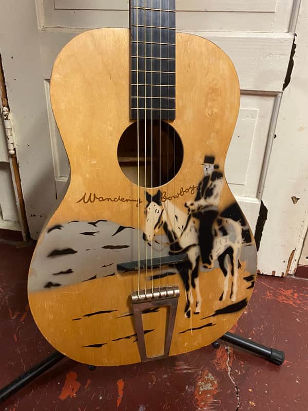 R.S. Williams built RARE "Wandering Cowboy" 1950s stencil guitar Hensel made in Canada image 1