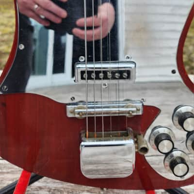 Left handed Teisco excetro Harley I 1968-1969 - Black | Reverb