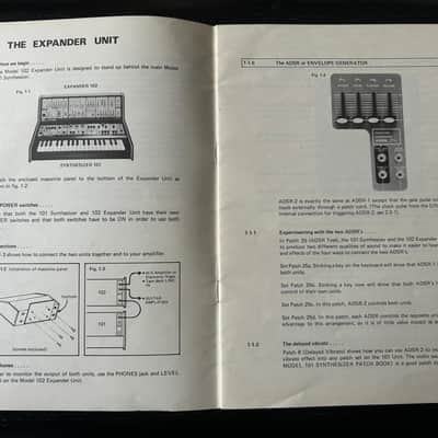 Roland System 100 102 Synth Expander - OG Operation Manual and Patch Book image 3