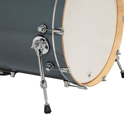 DW Design Series 4-Piece 22" Bass Drum Maple Shell Pack - Steel Gray w/Chrome Hardware image 6