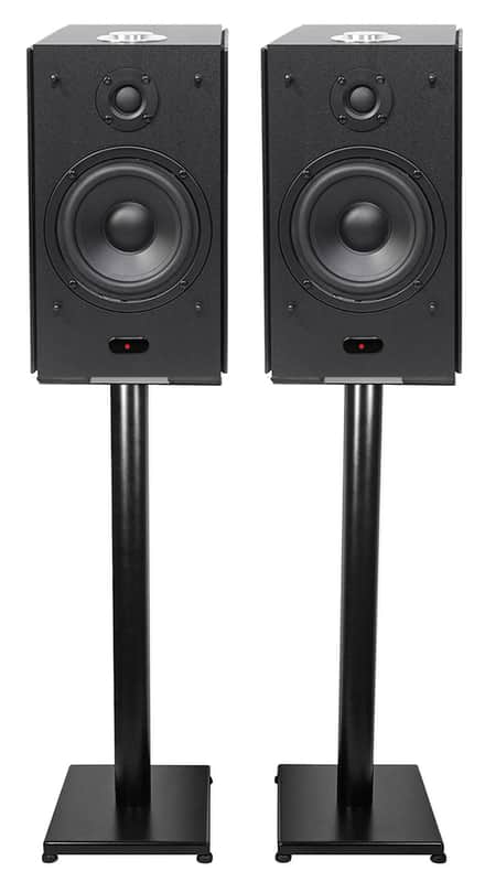(2) Rockville HD5B 5" Powered Bookshelf Speakers Bluetooth Monitors w/29" Stands image 1