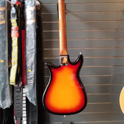 Teisco 559-1405 1960's Sunburst Vintage Electric Guitar w/ Gig Bag image 3
