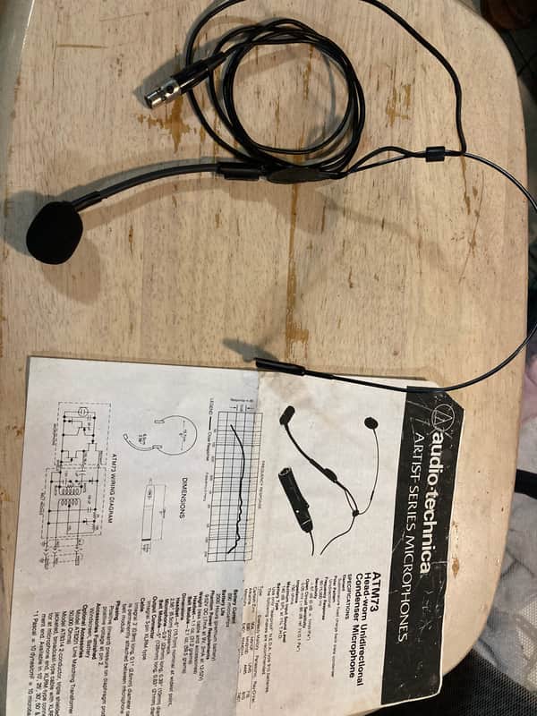 Audio-Technica ATM73 Head Worn Condenser Microphone for Wireless system image 1