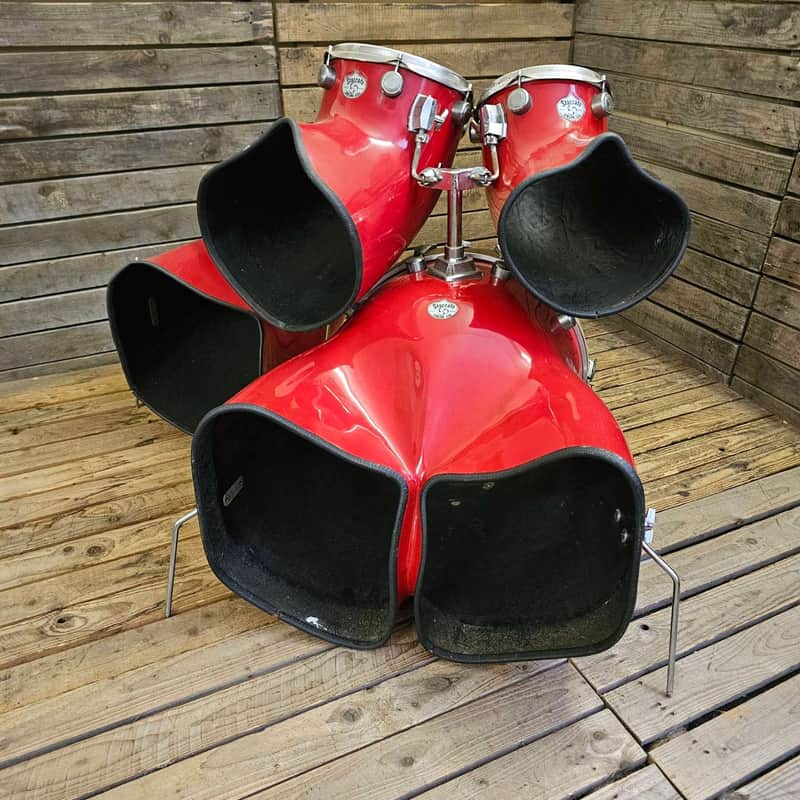 Drum Kit Staccato 1970s Thunderhorn, Red Gloss USED! RKSTK010426 image 1