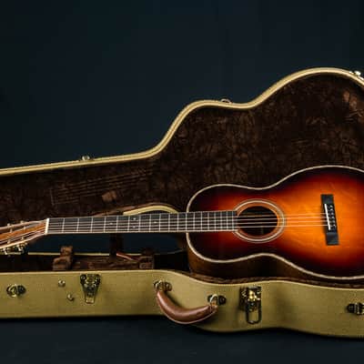 Huss and Dalton 0-SP Parlor 12-Fret Figured Black Walnut and and Bearclaw Sitka Spruce Sunburst Custom NEW image 24