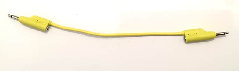 Stacking skin patch cable for Eurorack Yellow 60cm image 1