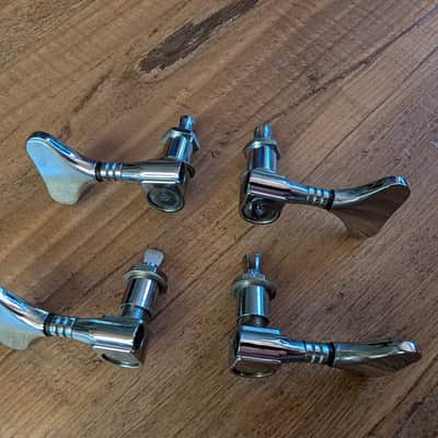 Schaller Bass Guitar Tuning Pegs Vintage Mid 1970s Nickel 2 Pegs Good 2 For Parts image 6