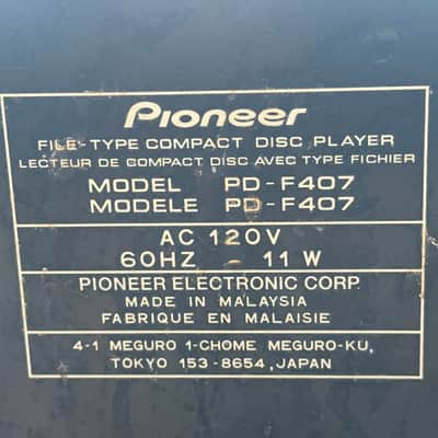 Pioneer PD-F407 Compact Disc Player 25-Disc CD-File Type Changer No Remote Works image 8