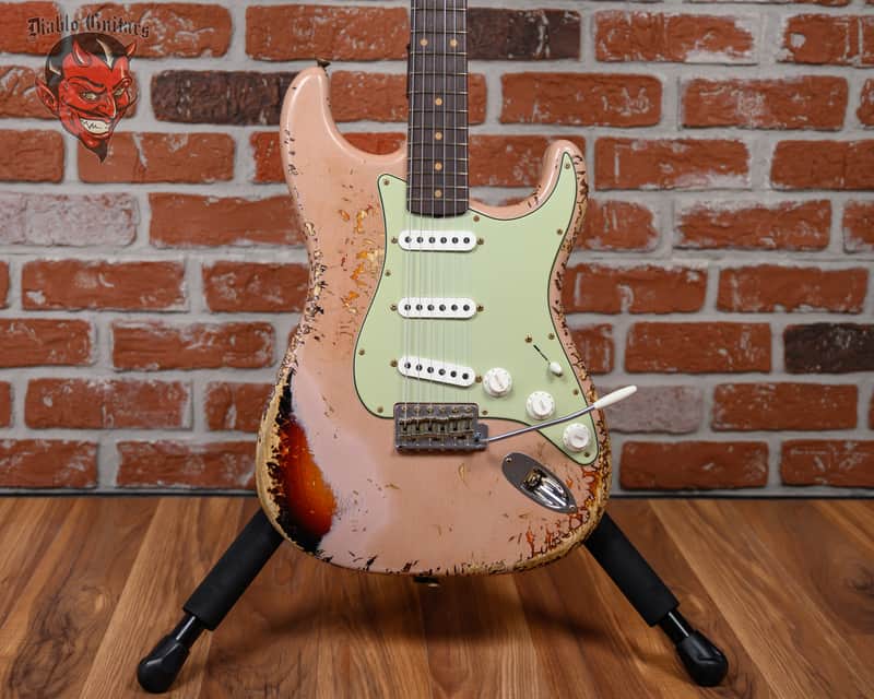 Fender Custom Shop SR25 61 Stratocaster Super Heavy Relic Dirty Shell Pink over 3-Color Sunburst 2025 w/OHSC image 1
