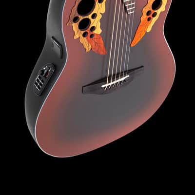 Ovation CE44 Celebrity Series Elite Mid-Depth Acoustic-Electric Guitar Reverse Red Burst image 7