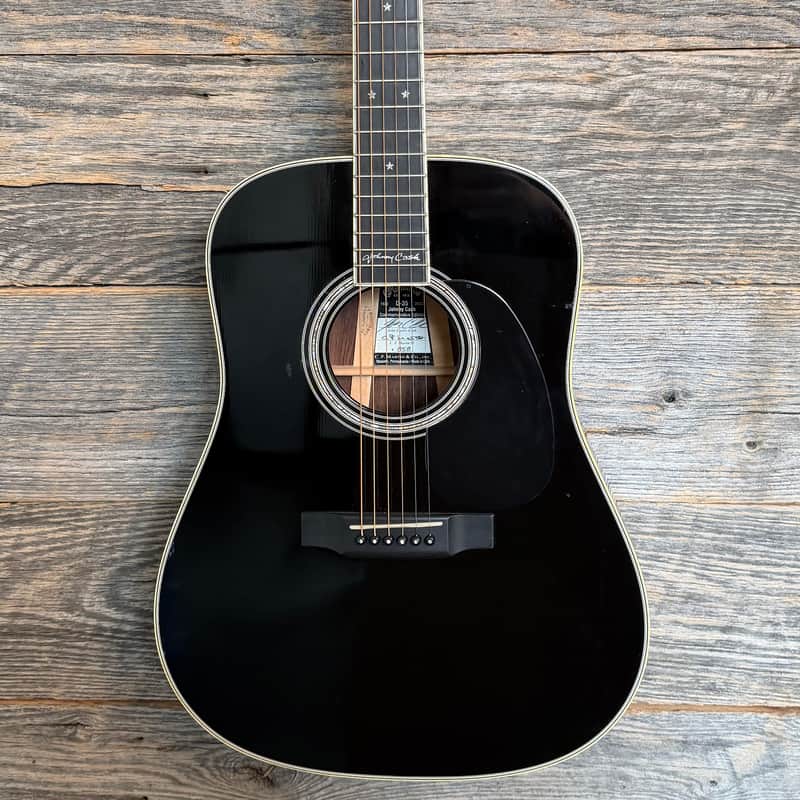 Used Martin D-35 Johnny Cash Signature Acoustic Guitar - Black w/OHSC image 1