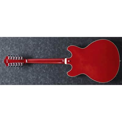 Ibanez AS7312TCD AS Artcore 12-String Semi-Hollow Body Guitar - Transparent Cherry Red image 6
