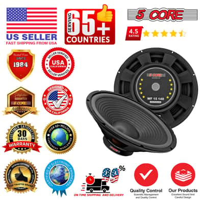 5 Core 15 Inch Car Woofer Audio Pair 900W Combined 4Ohm Deep Bass Subwoofer Component Speaker System image 10