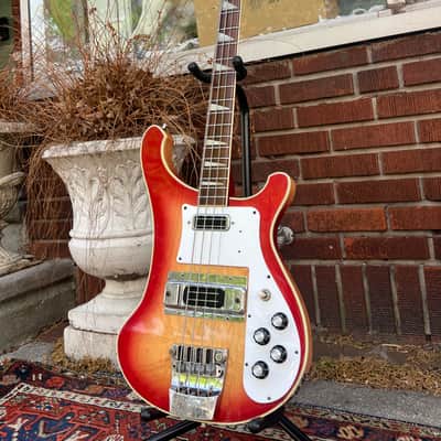 Vintage 1976 Ibanez 2388B (“Ibanbacker”) Maroon/Fireglo Finish (Lawsuit 4001 Model), JBE R4000 Handwound Pickups, w Non Original MIC Tweed Hard Case~A KILLER FULL SCALE BASS image 2