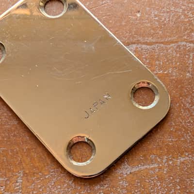 Teisco Neck Plate 4 Bolt Made In Japan 1960s Chrome image 4