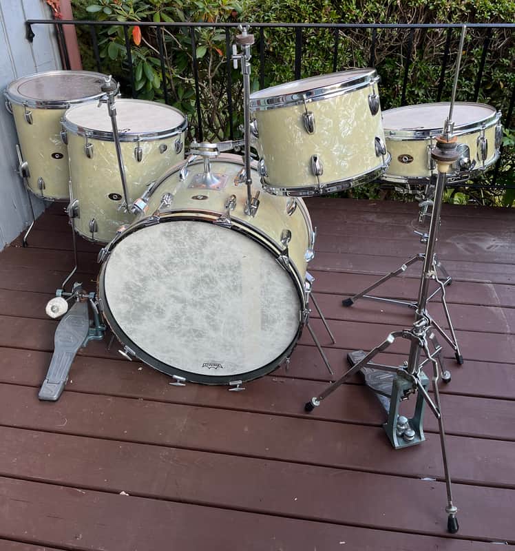 Slingerland  Buddy Rich Outfit Drum Kit 1960s White Marine Pearl