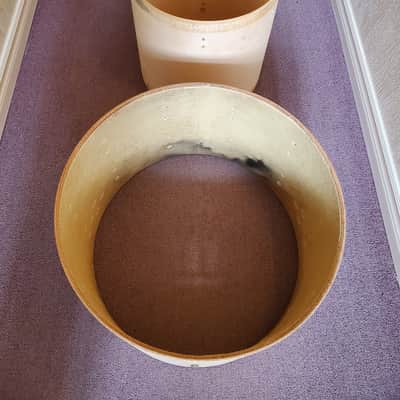 2PC Drum Shells Fiberglass & Wood 22"x16" & 16"x16 - Ultra Clean - Save $$ image 5