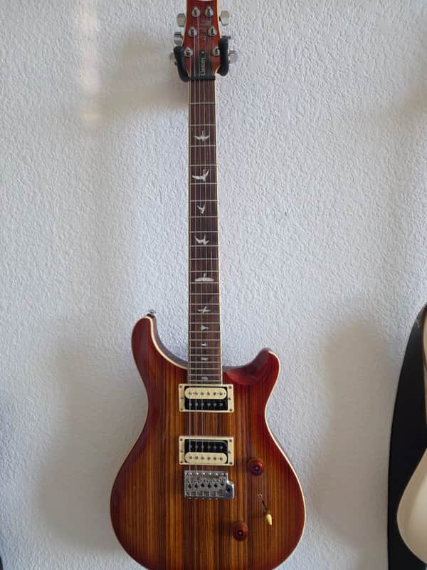 PRS SE Custom 24 Zebrawood Vintage Sunburst - Exotic Top image 1