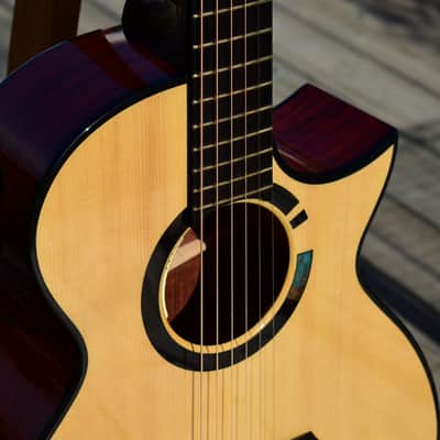2018 TreeHouse OMZ Cutaway Acoustic Guitar | Cocobolo & Adirondack Spruce image 3