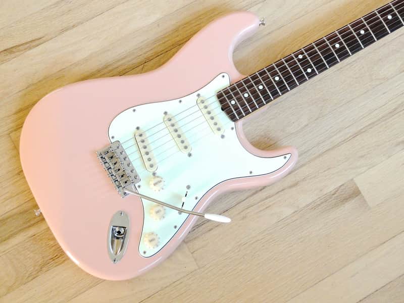 1996 Fender '62 Stratocaster Electric Guitar Shell Pink MIJ | Reverb