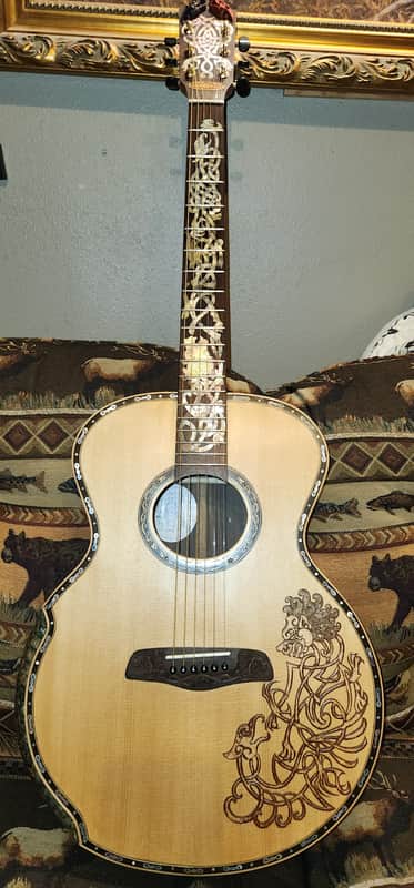 Blueberry Guitar Special Custom Grand Concert Rosewood Acoustic 6 String image 1