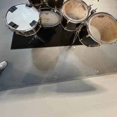 Yamaha Maple custom Mid 90’s - MAPLE CUSTOM TRANSPARENT BLACK WITH GOLD HARDWARE image 8