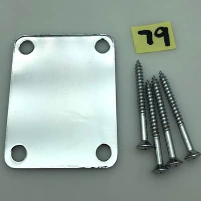 Fender Squier Neck Plate w/Hardware - Chrome image 3