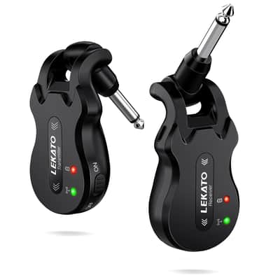 Lekato 5.8GHz 4 Channels Wireless Transmitter Receiver System for Guitar Bass 100ft image 2