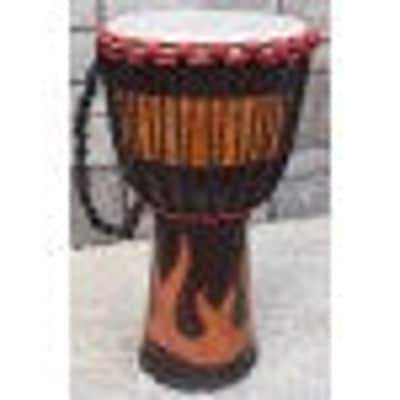 60CM CARVED DJEMBE - FLAME image 5