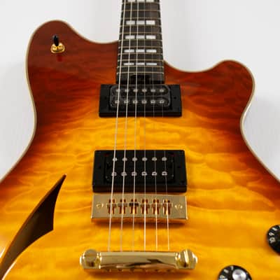 EVH SA-126 Special Quilted Maple Semi-hollowbody Electric Guitar - Tobacco Burst image 3