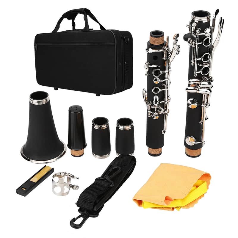 Bb Clarinet – 17-Key Bakelite Body, Boehm System | Student & Hobbyist Clarinet with Accessories image 1