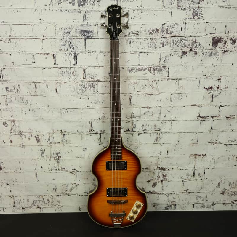 2008 Epiphone Viola Sunburst Hollowbody/Violin Electric Bass Guitar image 1