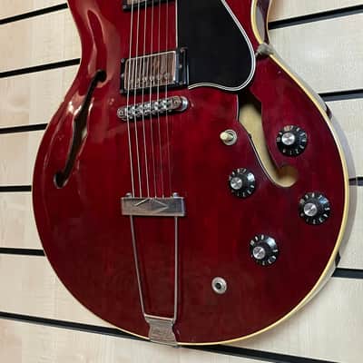 Gibson 1975 ES-335 TD Winered Split-Switch Flower Tuners Tarback PU´s Electric Guitar Case used image 3