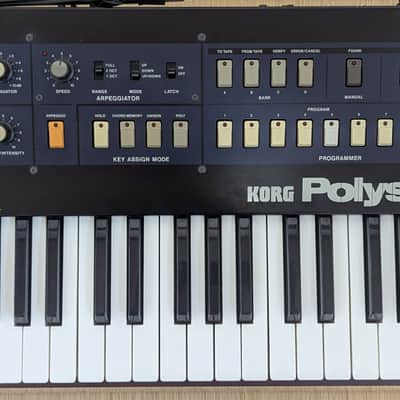 Serviced Korg PolySix 1980s - Navy Blue With Tubbutec Midi Kit image 5