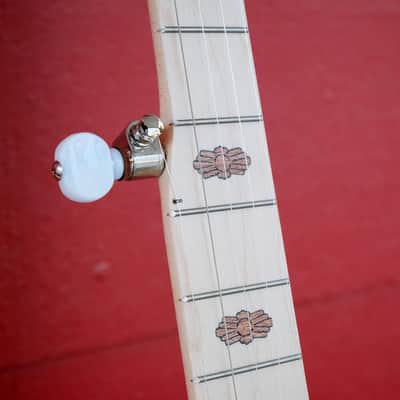 Deering Goodtime Two (2) LEFT HANDED 5-String Maple Resonator Bluegrass Banjo Bronze Powercoat Hardware, Art Deco Inlay with Instrument Alley Hard Case, Tuner, Picks, Bundle image 7