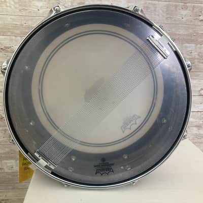 Used Ludwig LM404 Acrolite 5x14" 8-Lug Aluminum Snare Drum with Black/White Badge image 8