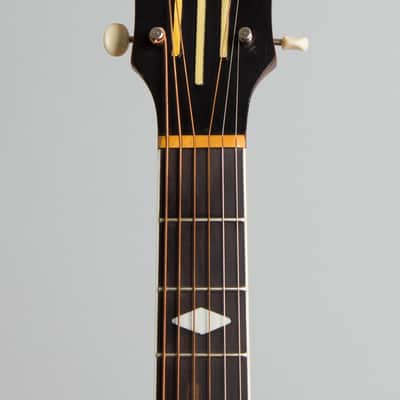 Vega Profundo Flat Top Acoustic Guitar (1940s), ser. #39840, black hard shell case. image 5