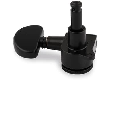 Locking Guitar String Tuning Pegs Tuning Keys Machine Heads Tuners 18:1 Gear Ratio 3L 3R for Electric Guitar or Folk Acoustic Guitar Parts Replacement Half Round Head Black. image 6