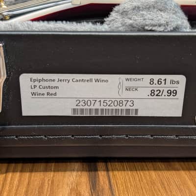 Epiphone Jerry Cantrell "Wino" Les Paul Custom 2022 - Present - Wine Red image 21