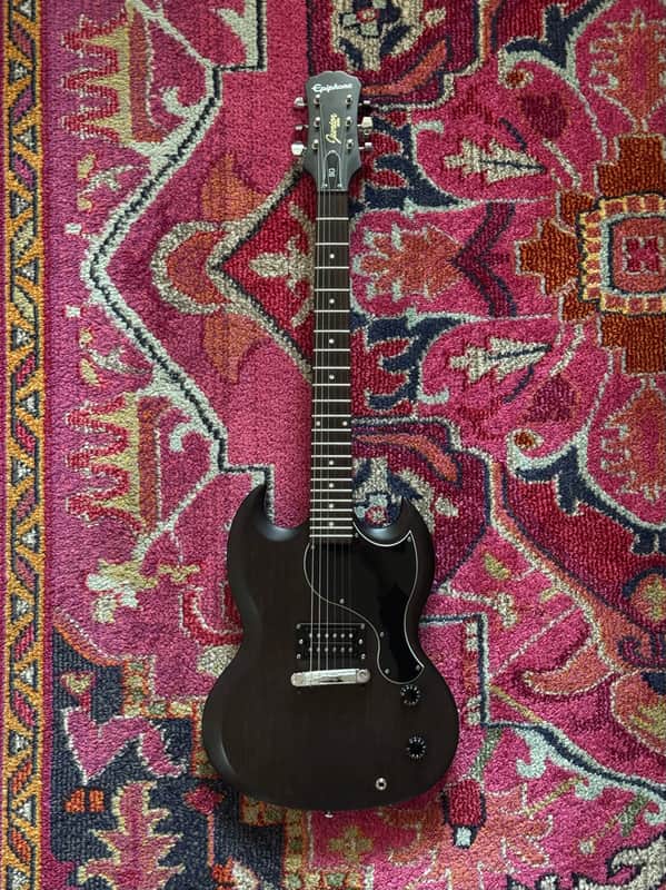 SG Junior Sizzles: Save $230 on '12 Epiphone SG Jr Worn Black!