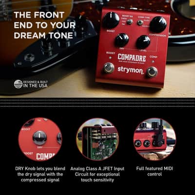 Strymon Compadre Dual Voice Compressor and Boost Guitar Effects Pedal for Electric and Acoustic Guitar, Synths and Keyboards image 6