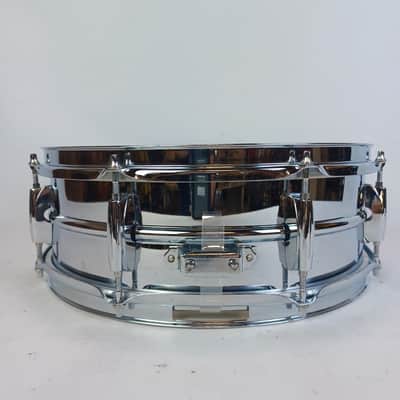Ludwig Steel Rocker 8Lug Snare Drum 80s 5x14"Vintage Chrome Black/White #841176 image 7
