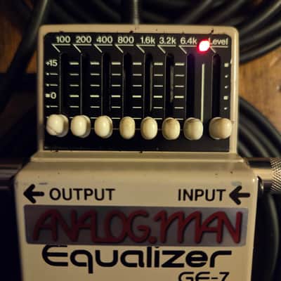 Vintage Black-Label Boss GE-7 EQ (1994) w/Analogman Pro Mod & Upgraded Red LED + Box image 10