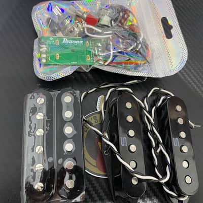 Seymour Duncan Custom Shop Hyperion H-S-S Set W/ Ibanez AZ Dynamic Switch 9 Channels | Ibanez Premium AZ26P1-BK Stock Pickup | Rare unit! | image 2