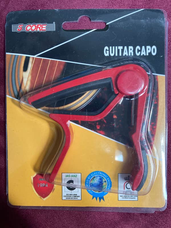 5Core 5 Core Capo Acoustic Electric Guitar 6 String Kapo Quick And Easy Adjustment Classic Clip For Banjo Mandolin Or Ukulele Capotraste Para Guitarra